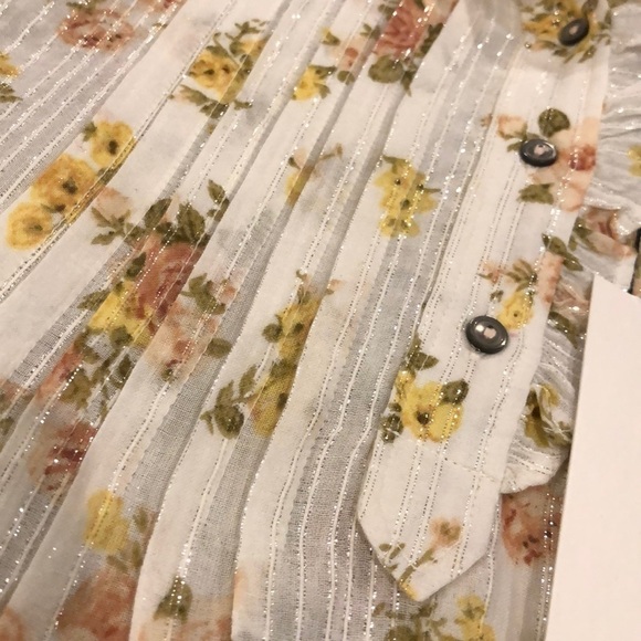 La Vie Rebecca Taylor Madeleine Floral Top Medium - Picture 8 of 12